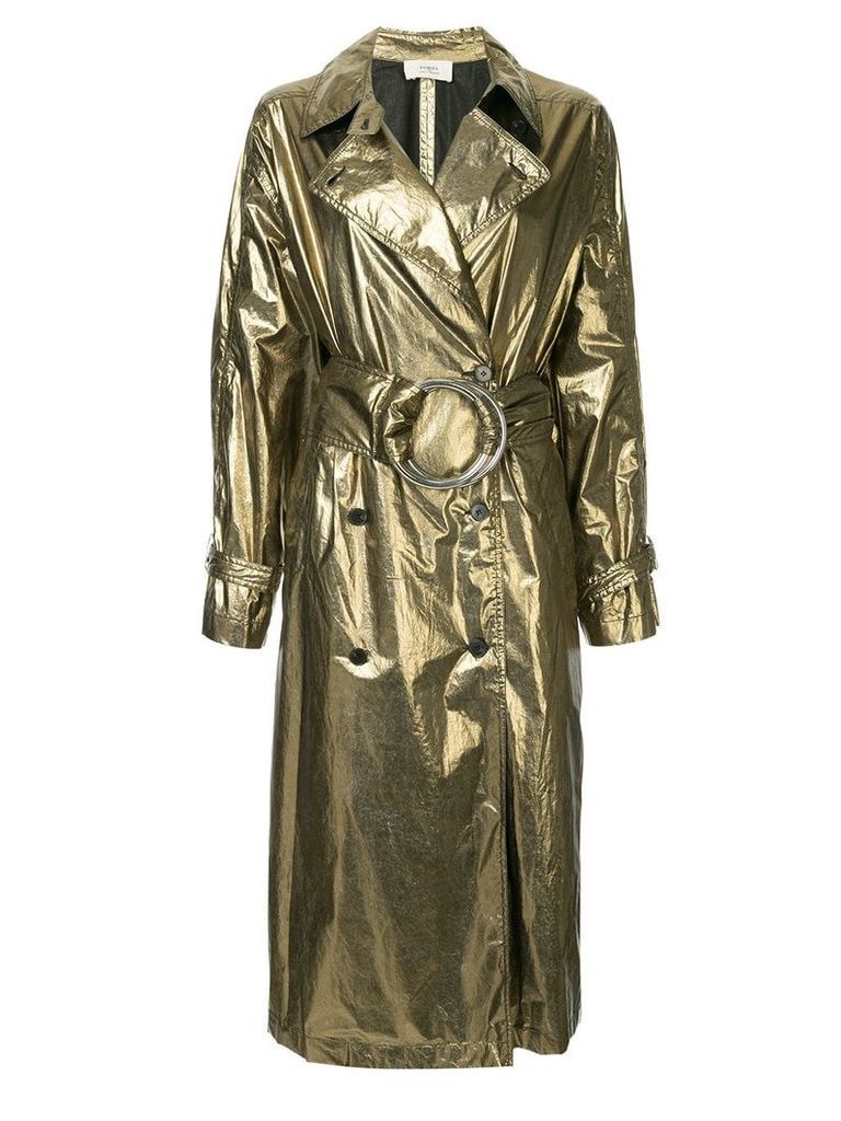Ports 1961 metallic belted trench coat