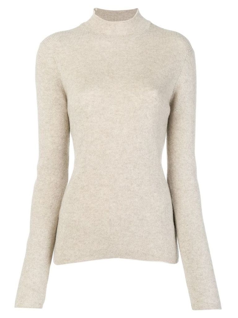 Pringle of Scotland ribbed roll neck sweater - NEUTRALS