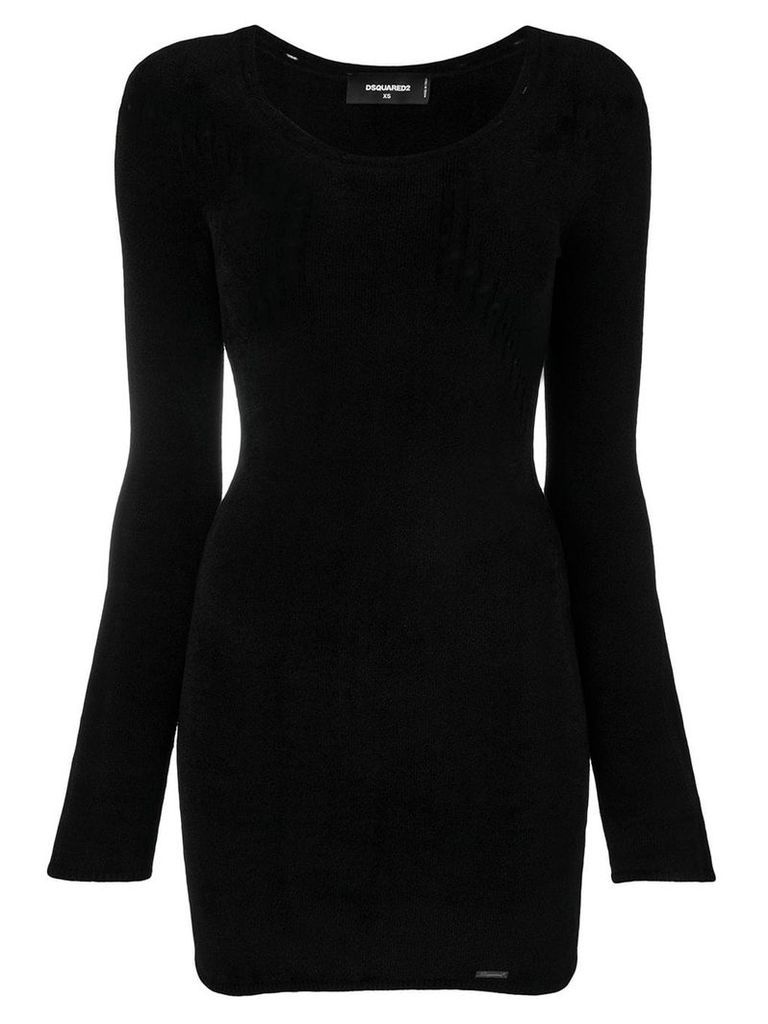 Dsquared2 pointelle knit dress - Black