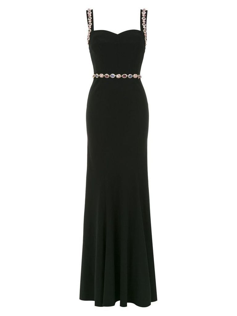 Dolce & Gabbana crystal embellished gown - Black