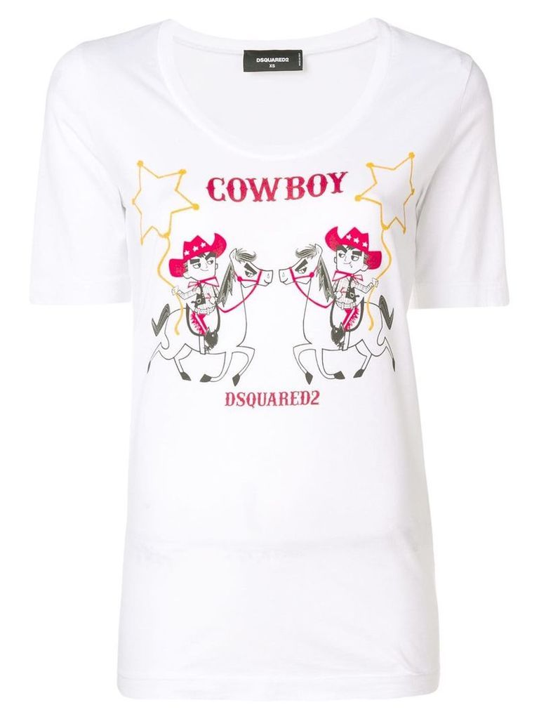 Dsquared2 Cowboy print T-shirt - White