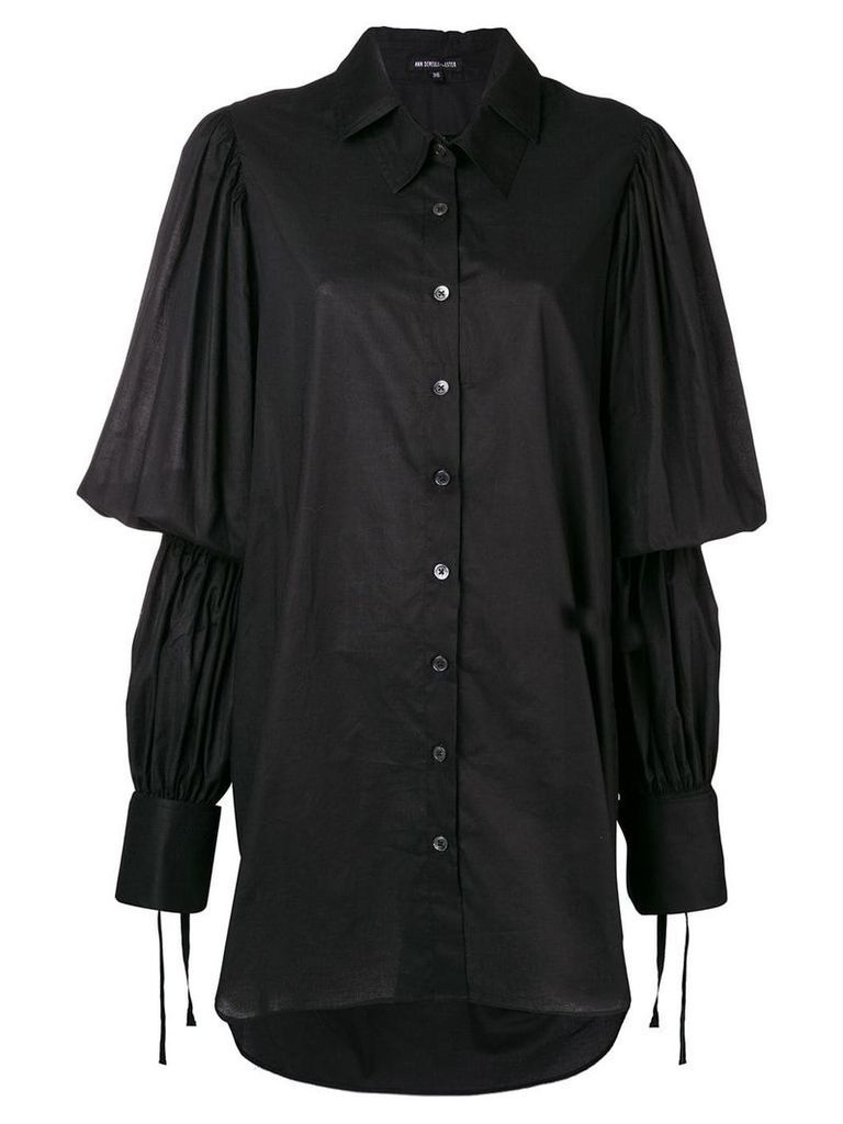 Ann Demeulemeester wide shirt - Black