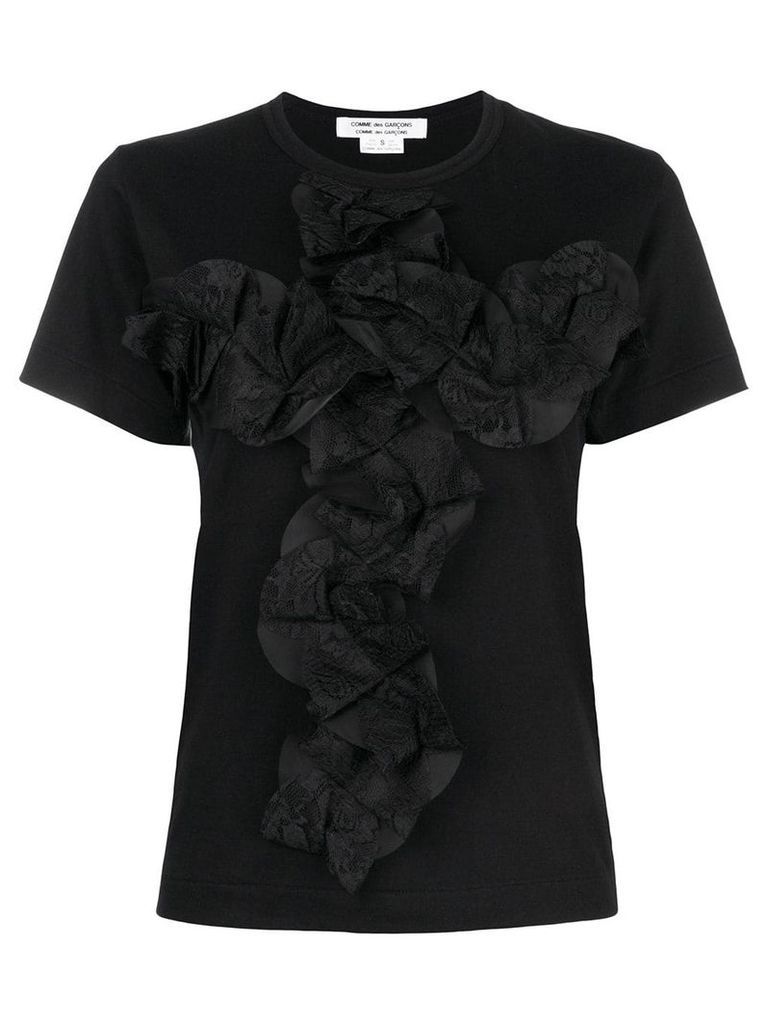 Comme Des Garçons Comme Des Garçons folded lace front T-shirt - Black