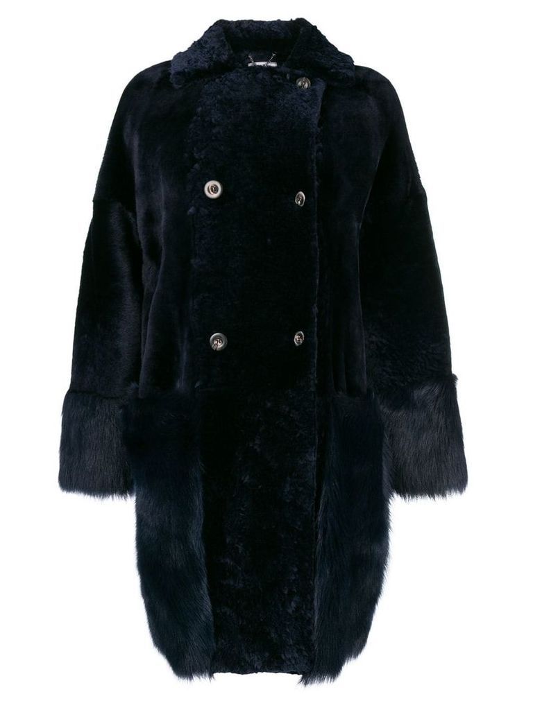 Desa 1972 shearling coat - Blue