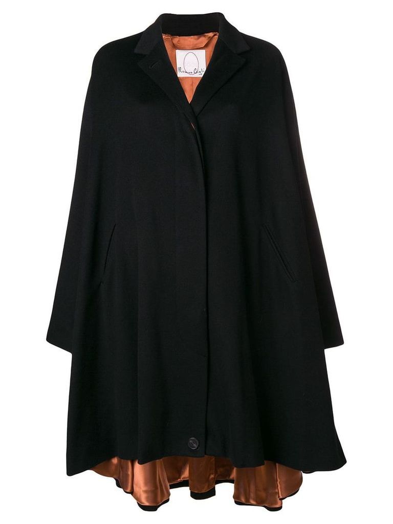 Romeo Gigli X Eggs cashmere oversized coat - Black