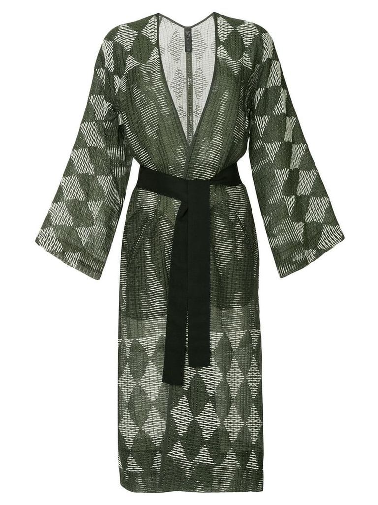 Zero + Maria Cornejo belted kimono coat - Green