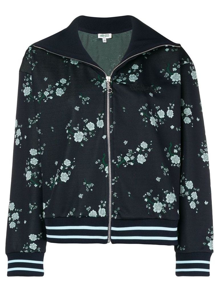 Kenzo floral spread collar bomber jacket - Blue
