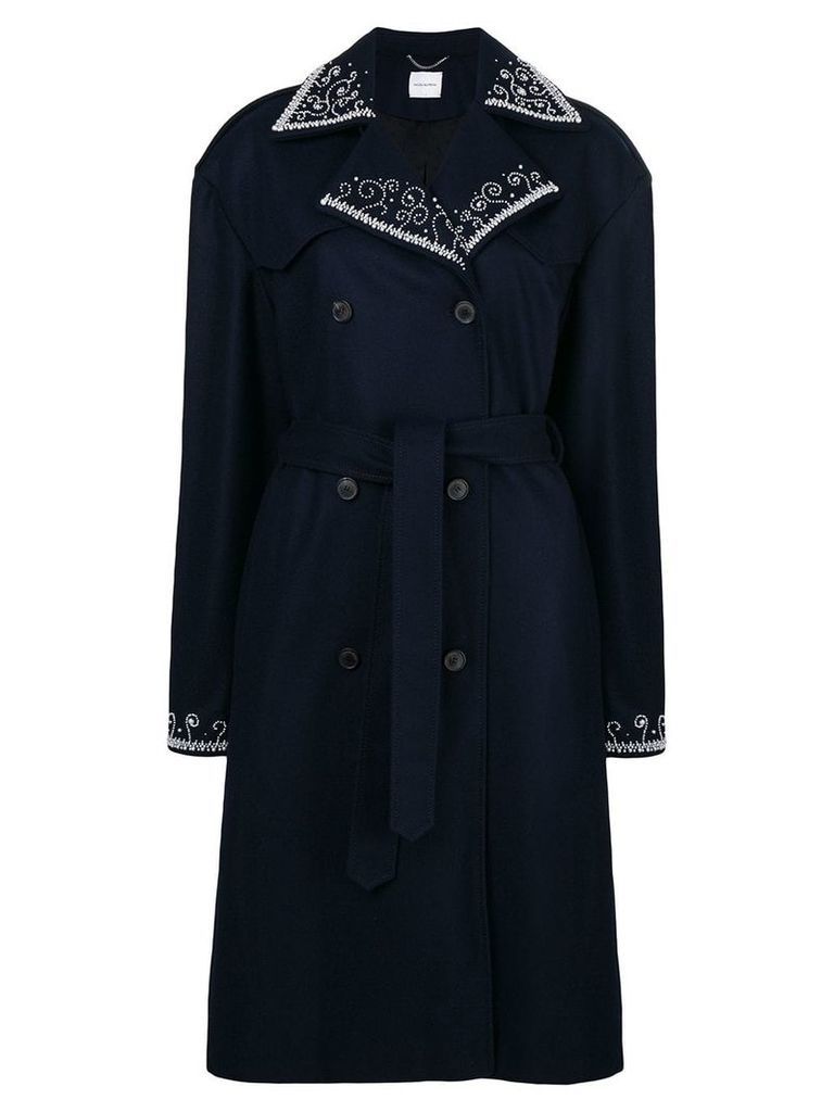 Magda Butrym double breasted trench coat - Blue