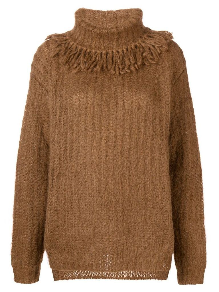 Miu Miu turtleneck sweater - Brown