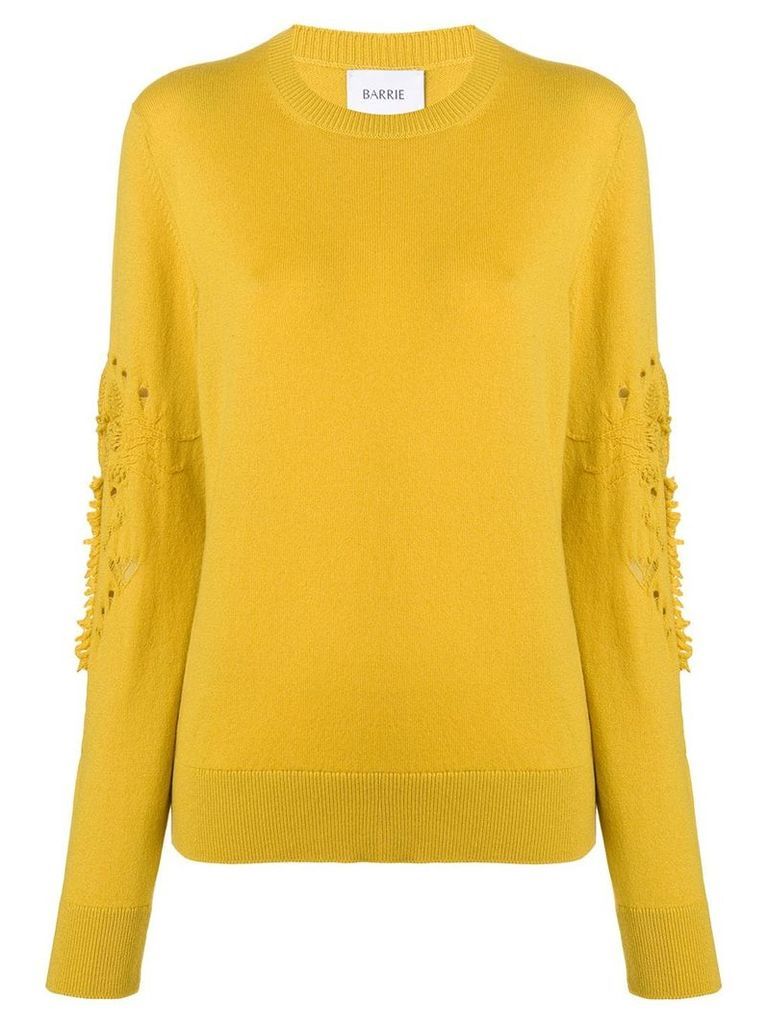 Barrie Romantic Timeless cashmere round neck pullover - Yellow