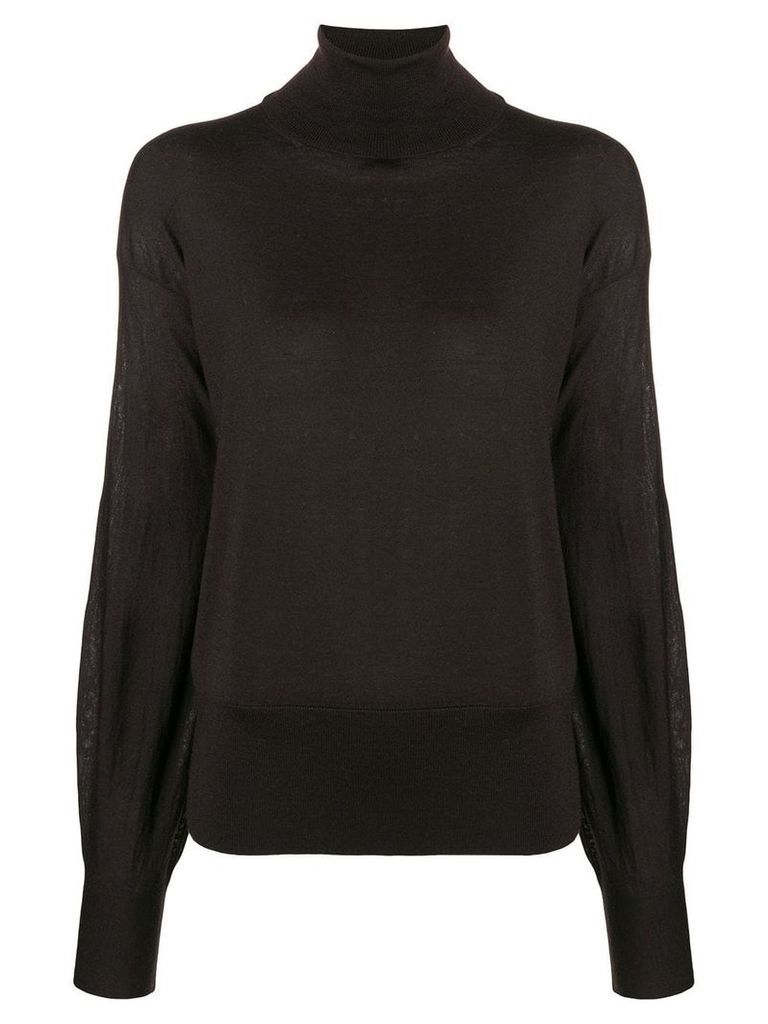 Agnona roll neck sweater - Brown