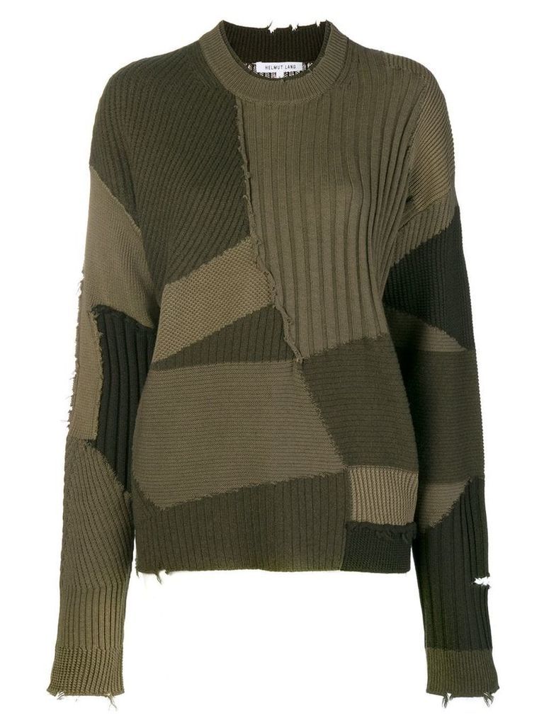 Helmut Lang grunge sweatshirt - Green