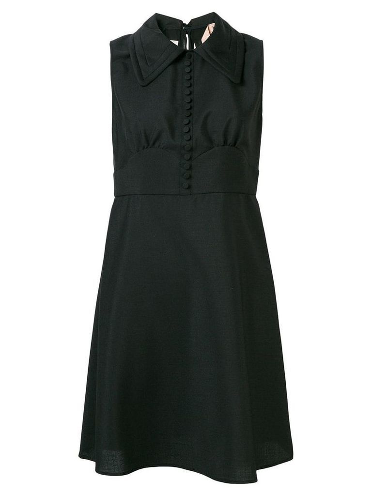Nº21 micro button dress - Black