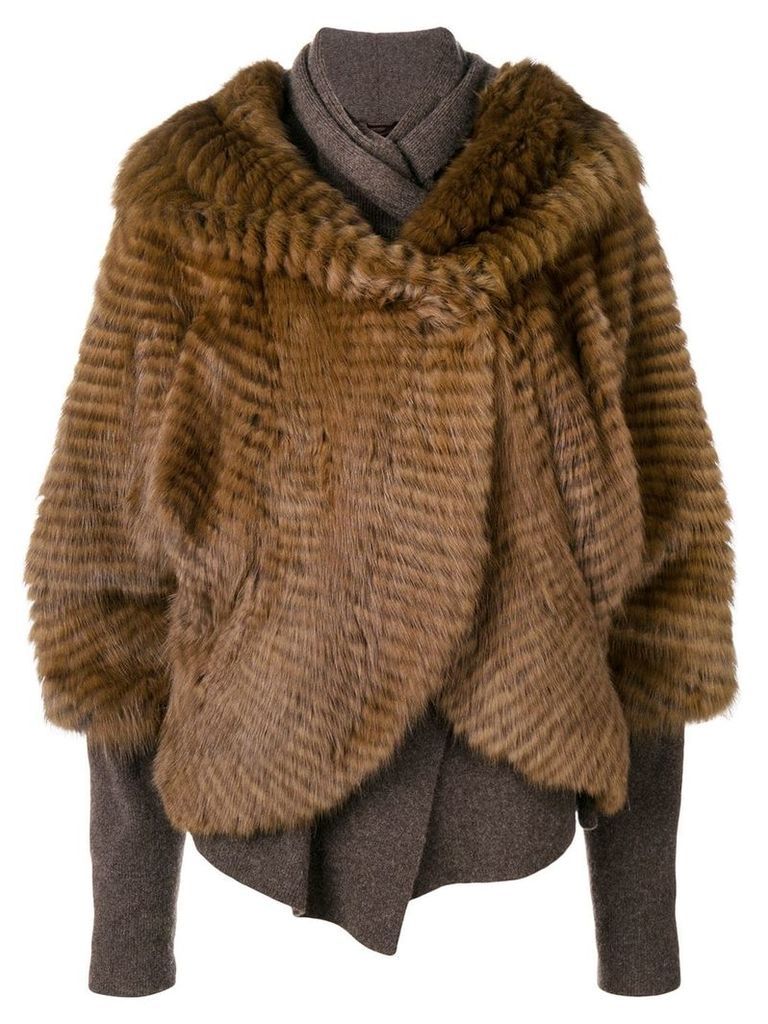 Liska sable and cashmere jacket - Brown