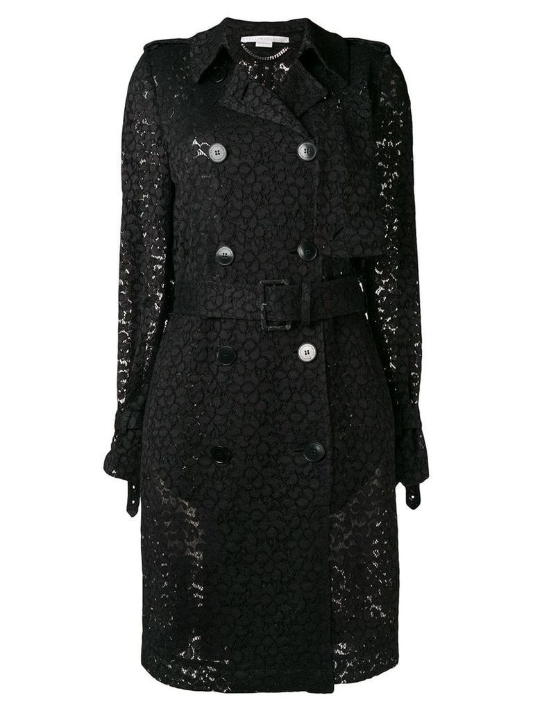 Stella McCartney lace trench coat - Black