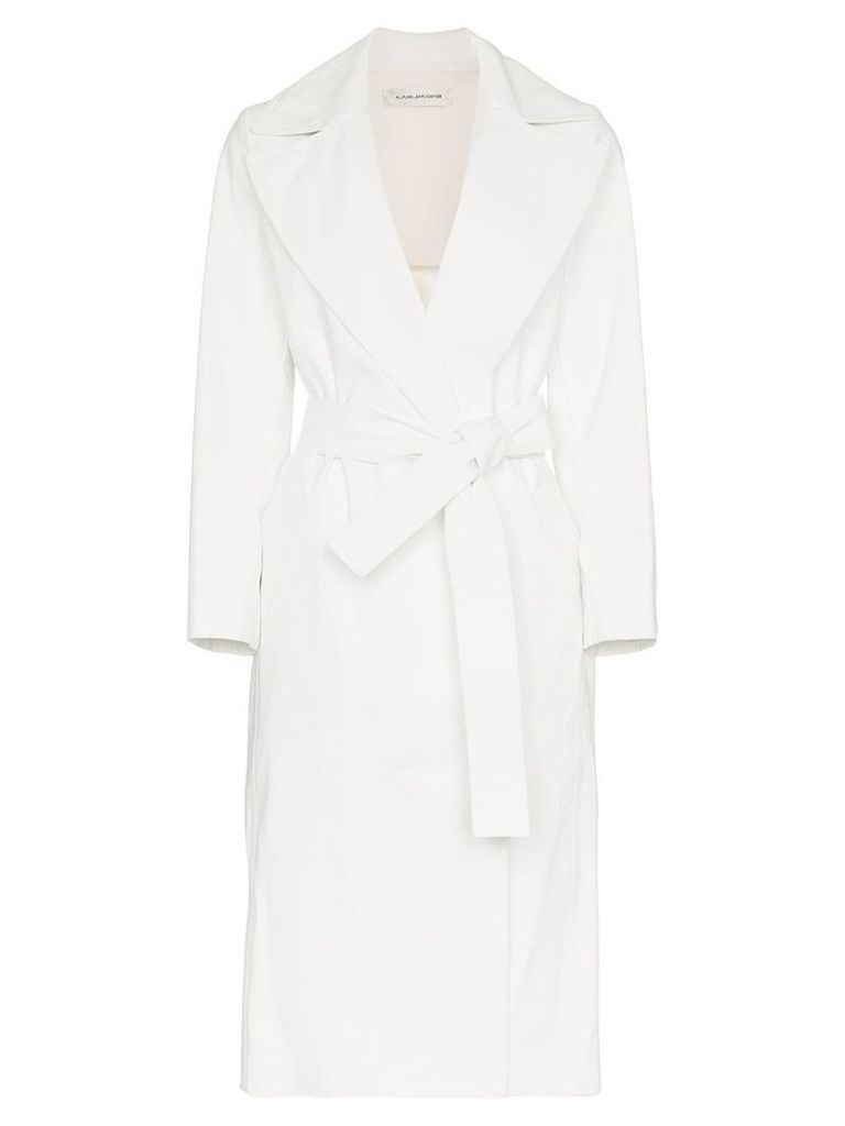 A Plan Application belted cotton blend trench coat - White