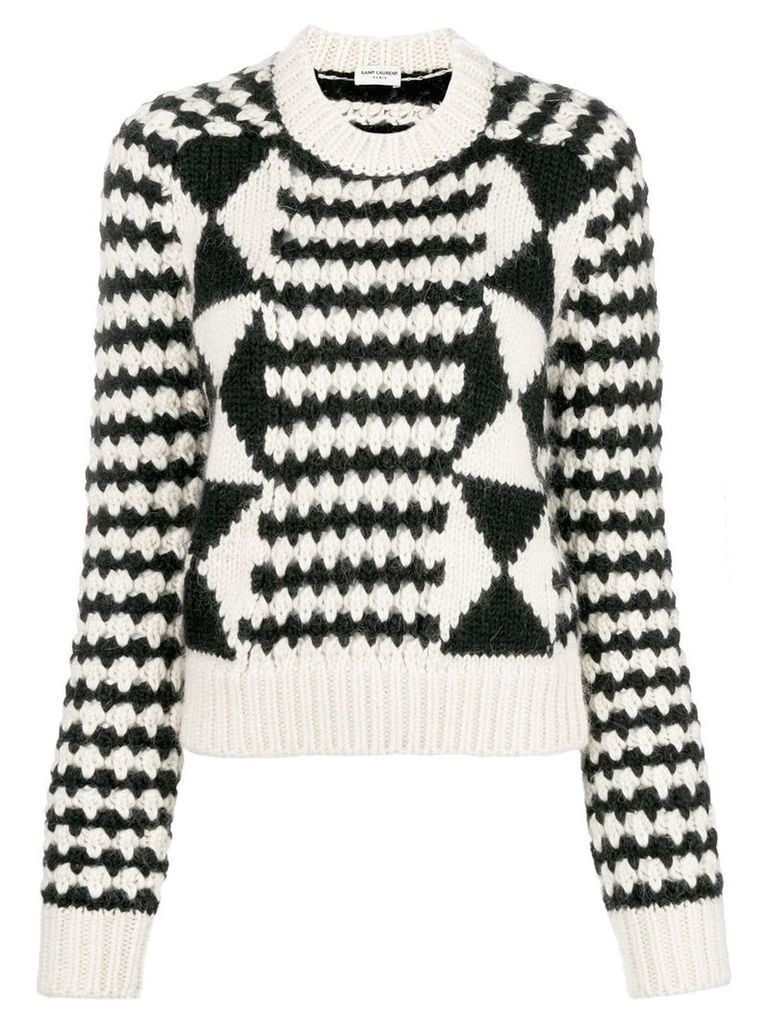 Saint Laurent loose knit sweater - Black