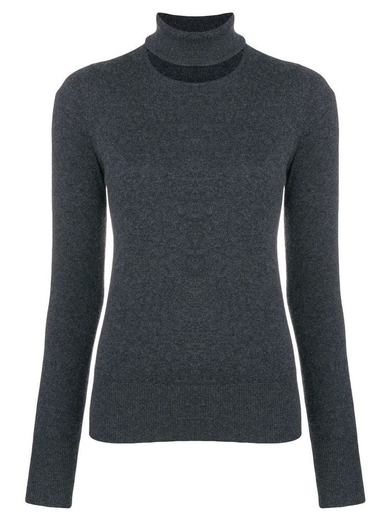 Chalayan split neck sweater - Grey
