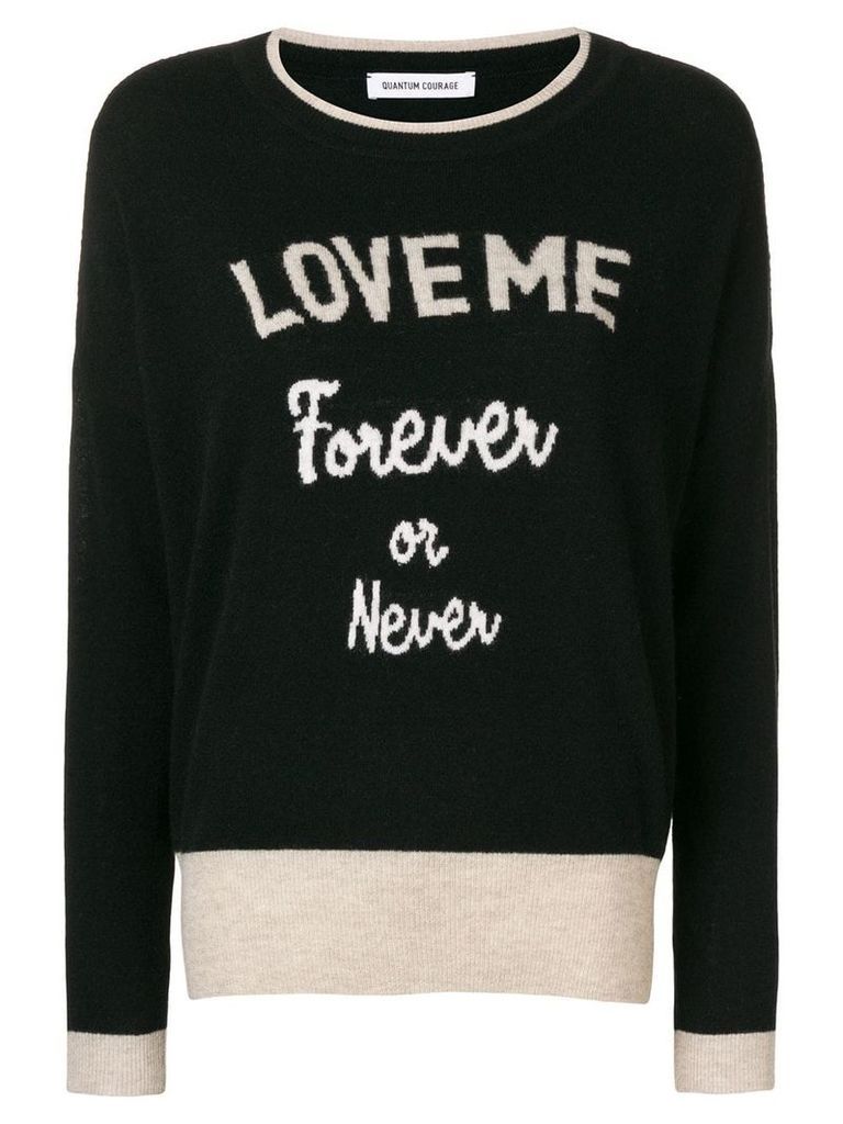 Quantum Courage Love Me Forever sweater - Black