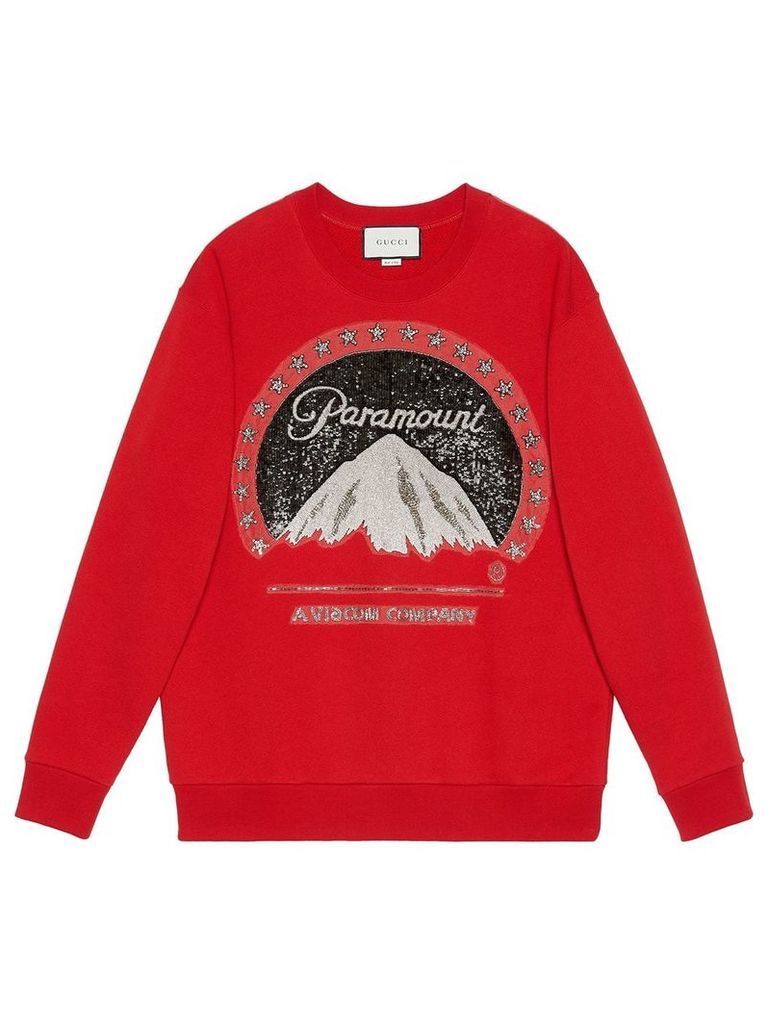 Gucci Oversize sweatshirt with Paramount logo - Red