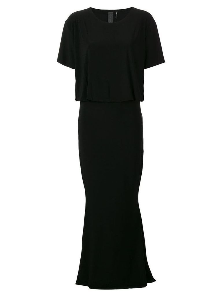 Norma Kamali short sleeved long dress - Black