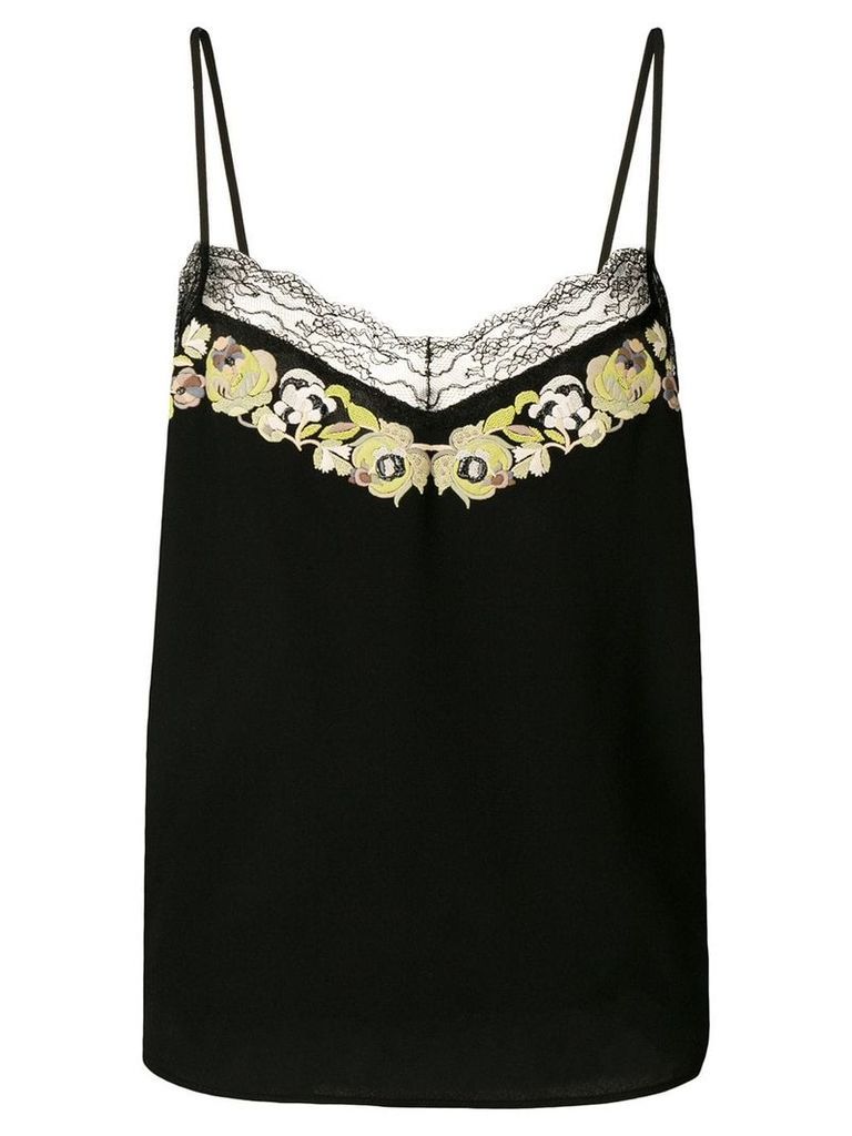 Etro lace trimmed cami top - Black