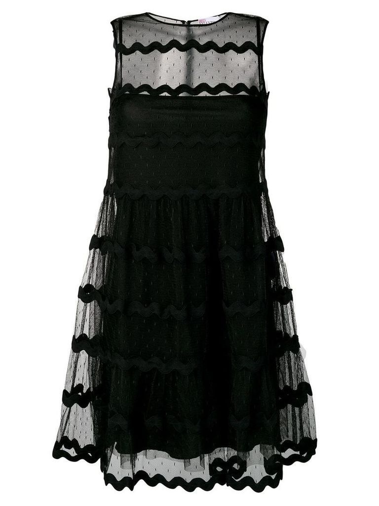 RedValentino tulle tiered mini-dress - Black