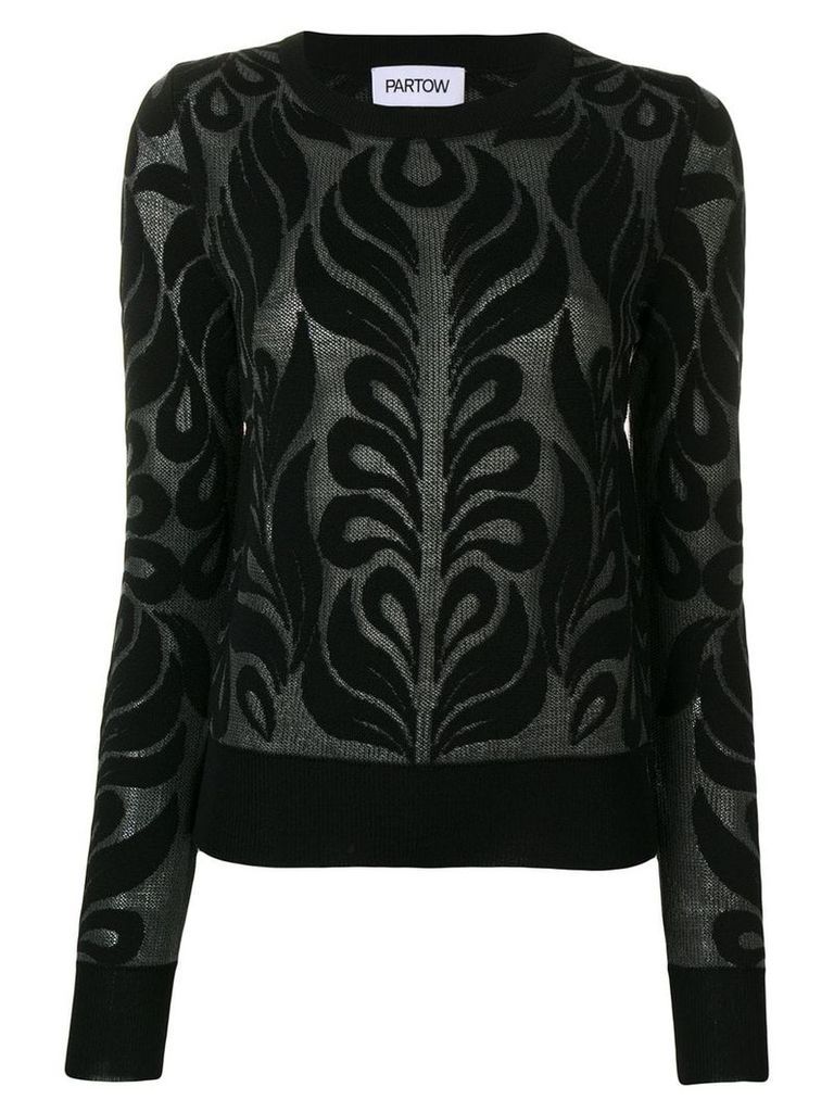 Partow Anise patterned jumper - Black