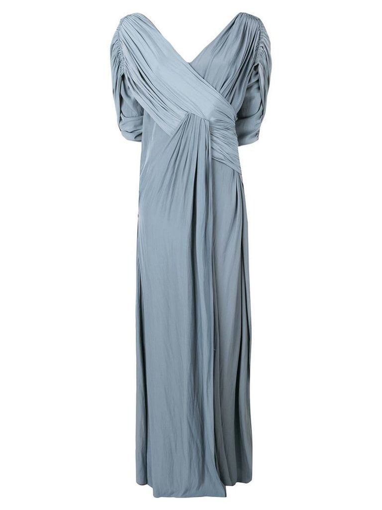 Lanvin long draped dress - Blue