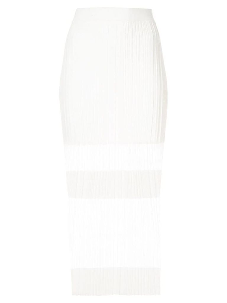 Dion Lee Opacity pleated skirt - White