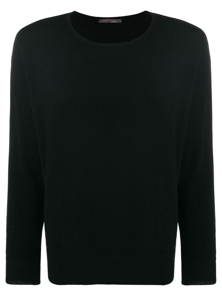 Incentive! Cashmere cashmere crew neck sweater - Black