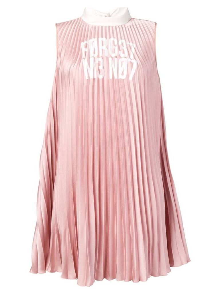 Red Valentino forget me not pleated mini dress - PINK