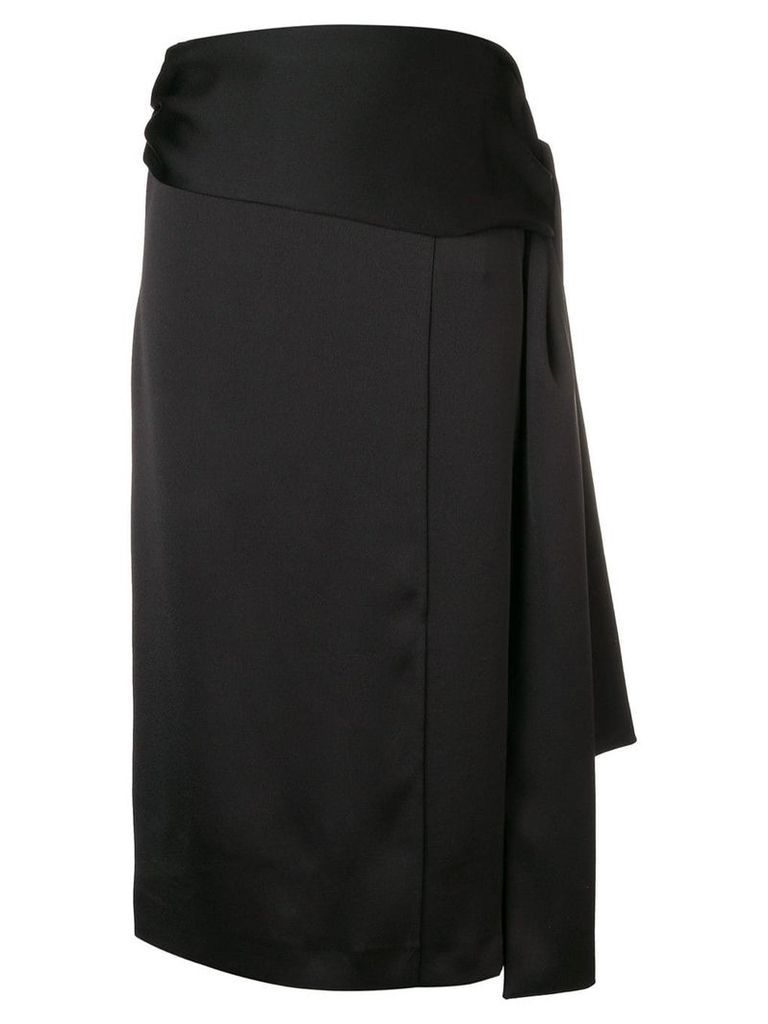 Brognano drape detail skirt - Black
