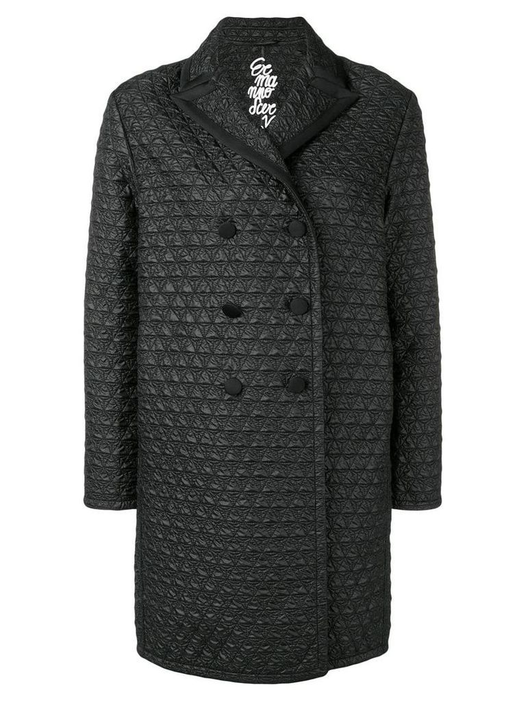 Ermanno Scervino quilted double breasted coat - Black