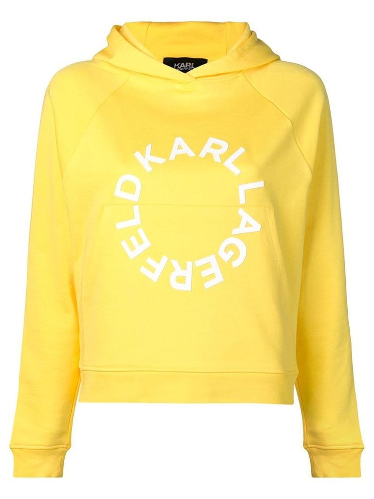 Karl Lagerfeld circle logo hoodie - Yellow