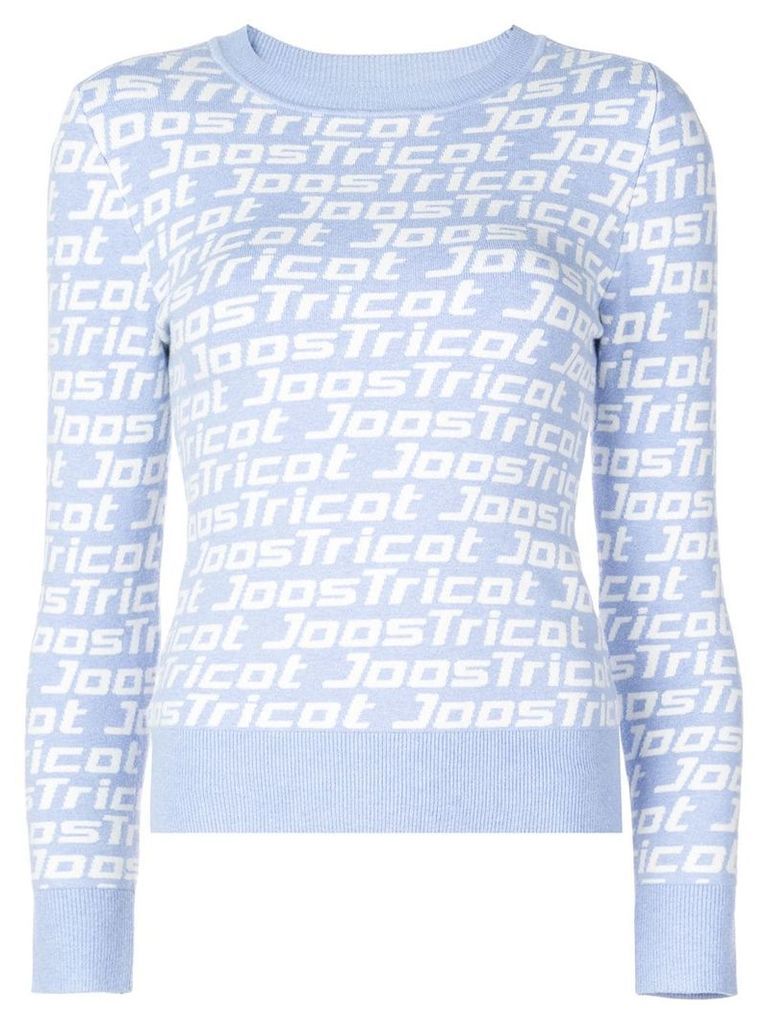 JoosTricot logo knit top - Blue