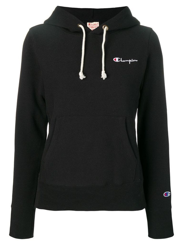 Champion embroidered logo hoodie - Black