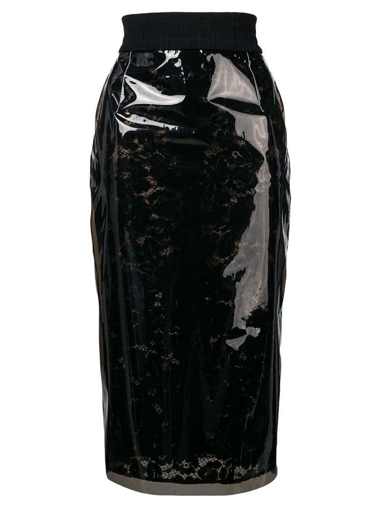 Nº21 see-through lace skirt - Black