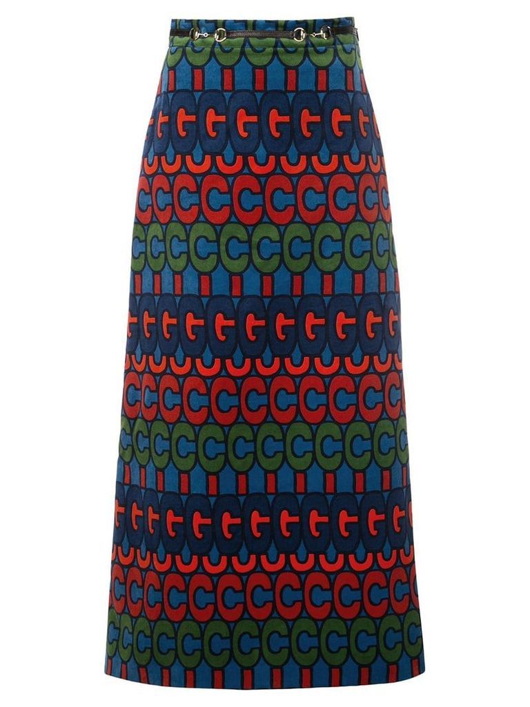 Gucci psychedelic logo print skirt - Multicolour
