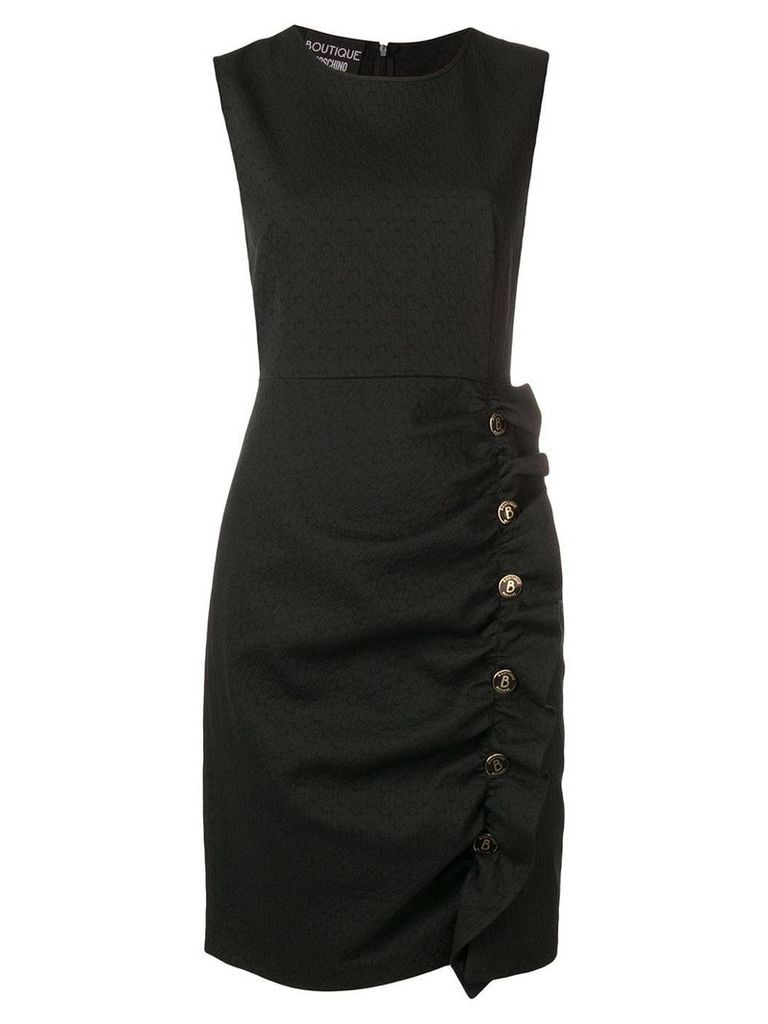 Boutique Moschino logo button dress - Black