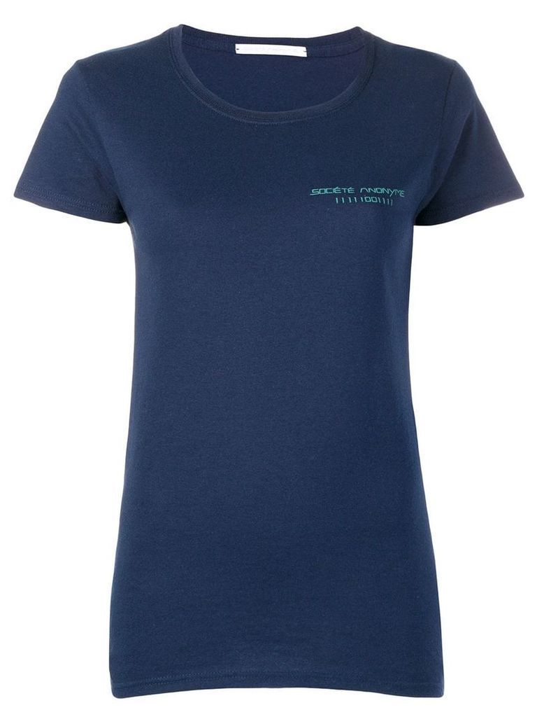 Société Anonyme brand crest T-shirt - Blue