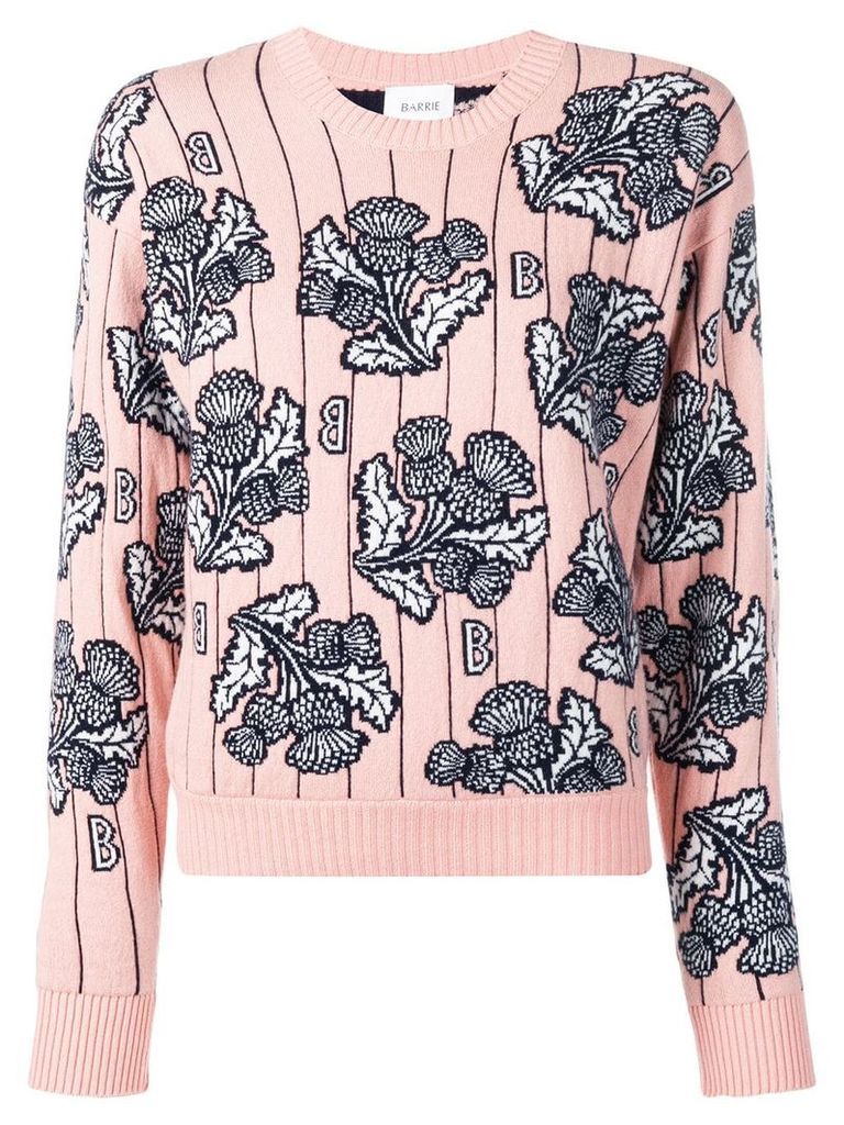 Barrie floral knitted jumper - PINK