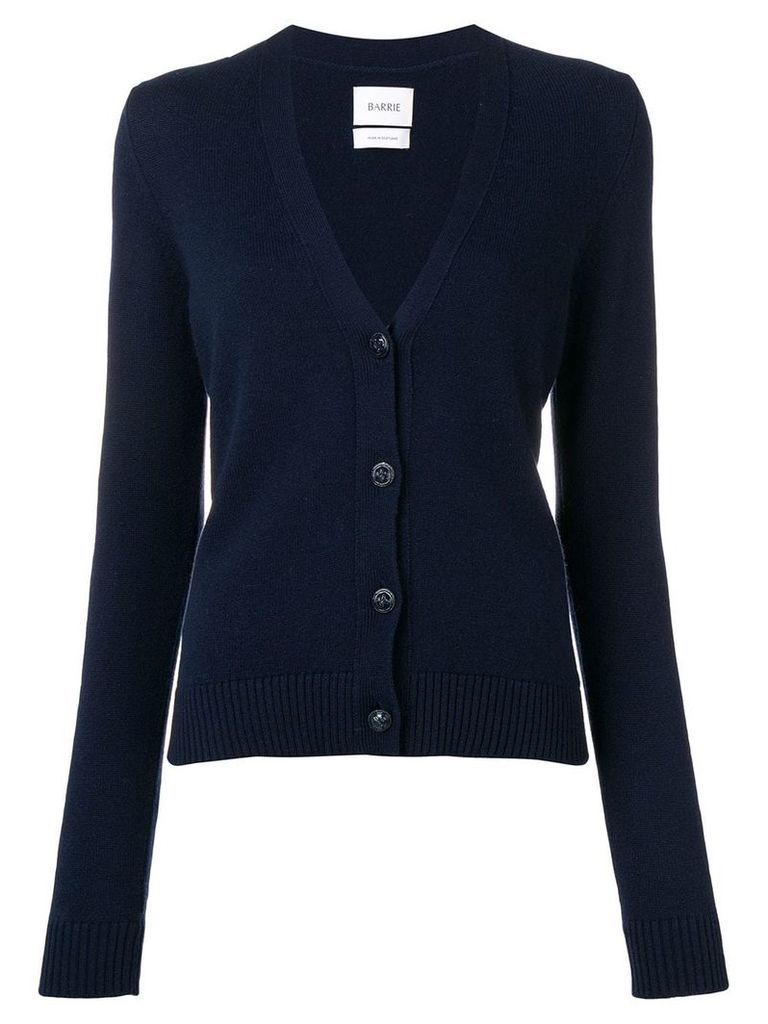 Barrie embossed button cardigan - Blue