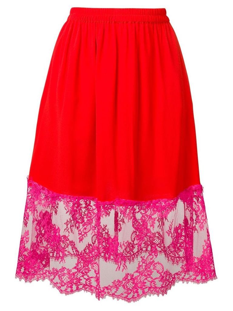 MSGM A-line midi skirt - Red