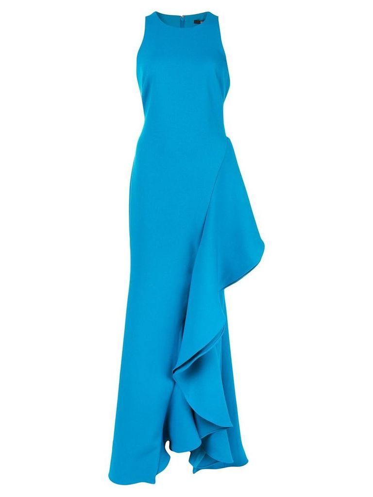 Badgley Mischka oversized ruffle dress - Blue