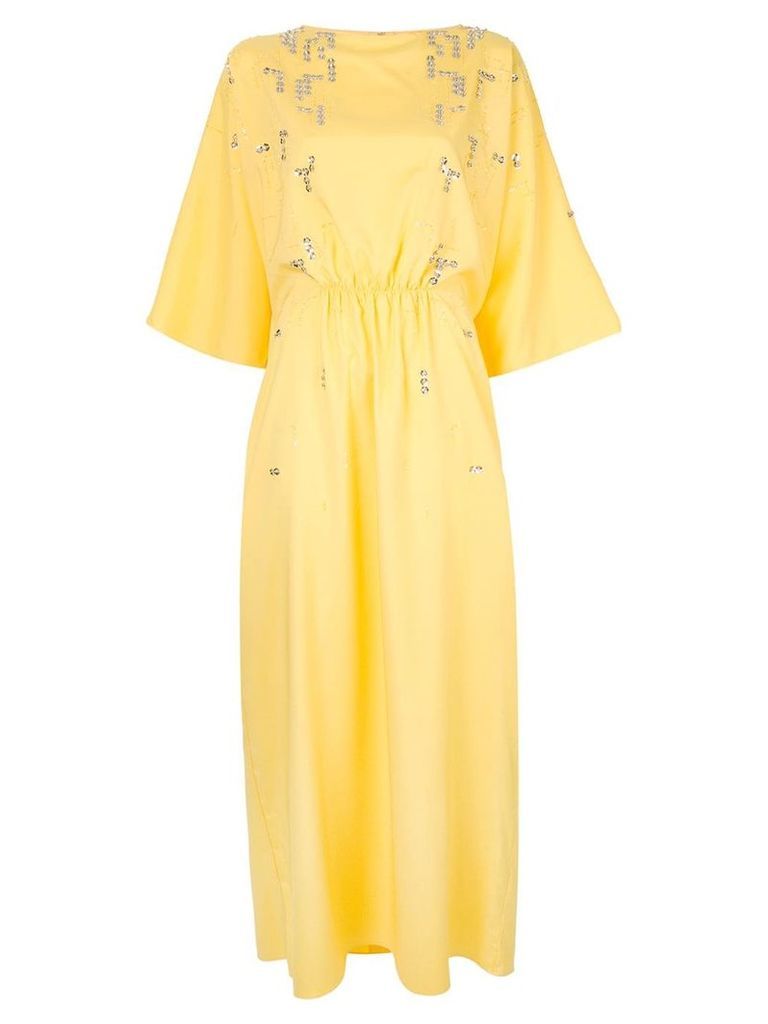 Rami Al Ali sequin embellished maxi dress - Yellow