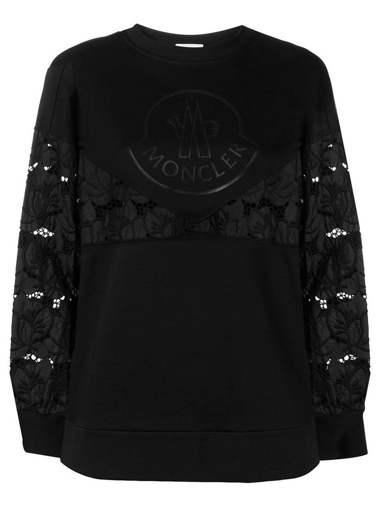 Moncler black lace sweater