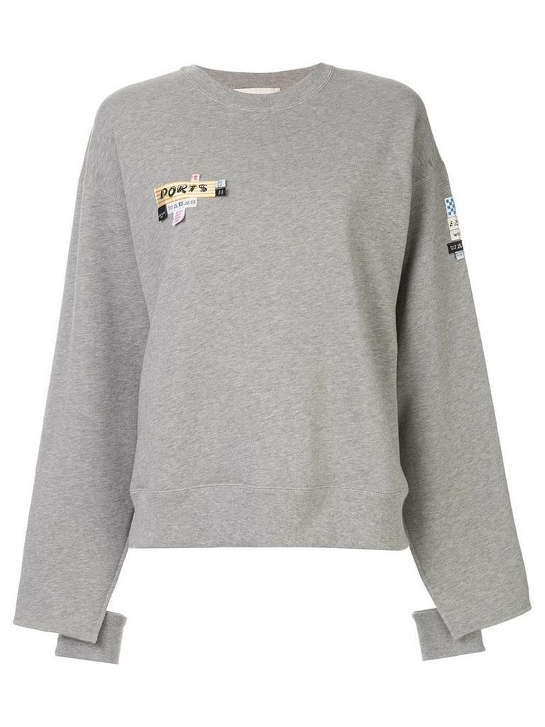 Ports 1961 patch detail sweatshirt - Grey