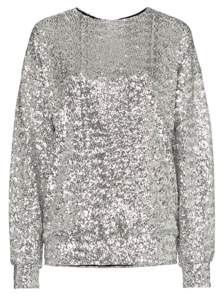 Isabel Marant Olivia sequin embellished top - Metallic