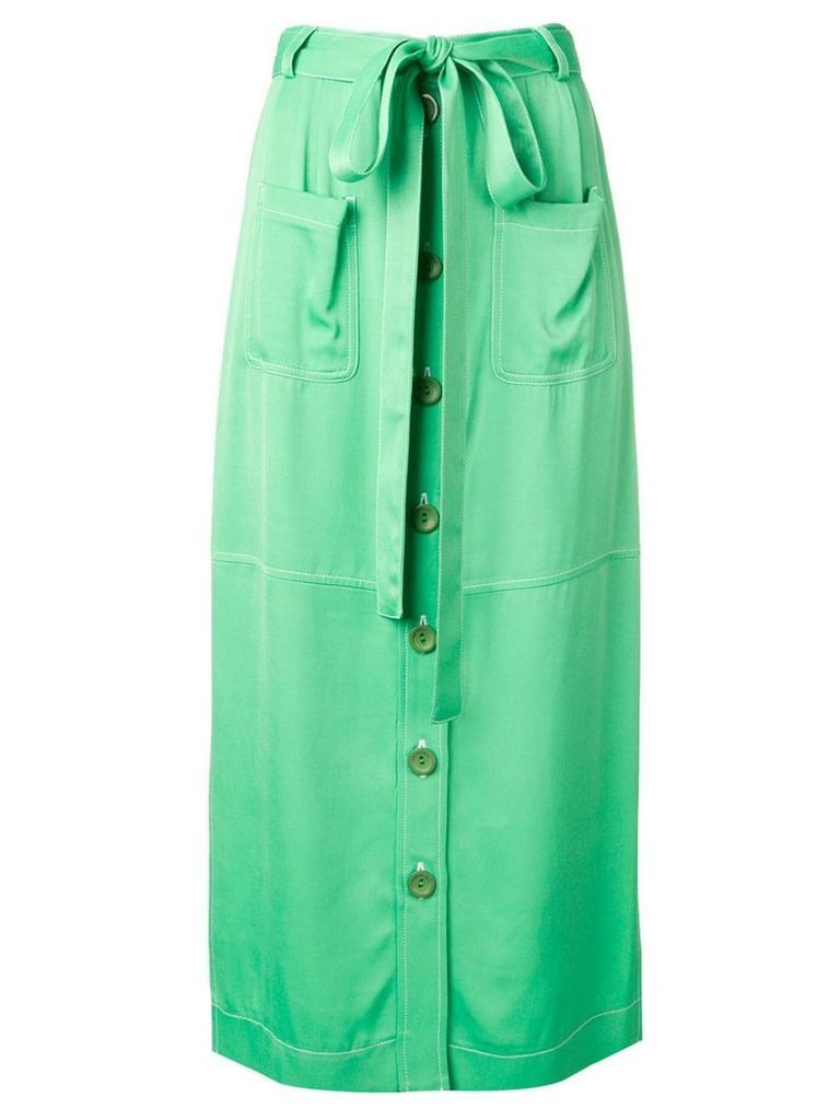 See by Chloé waist-tied midi skirt - Green